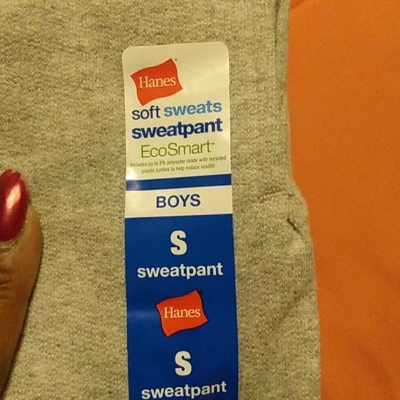 Hanes Boys Size Small Gray Sweatpants - Picture 3 of 3